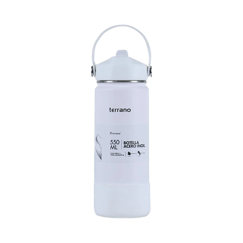 Garrafa Hydrate Terrano Bota + Pico 550ML Branco