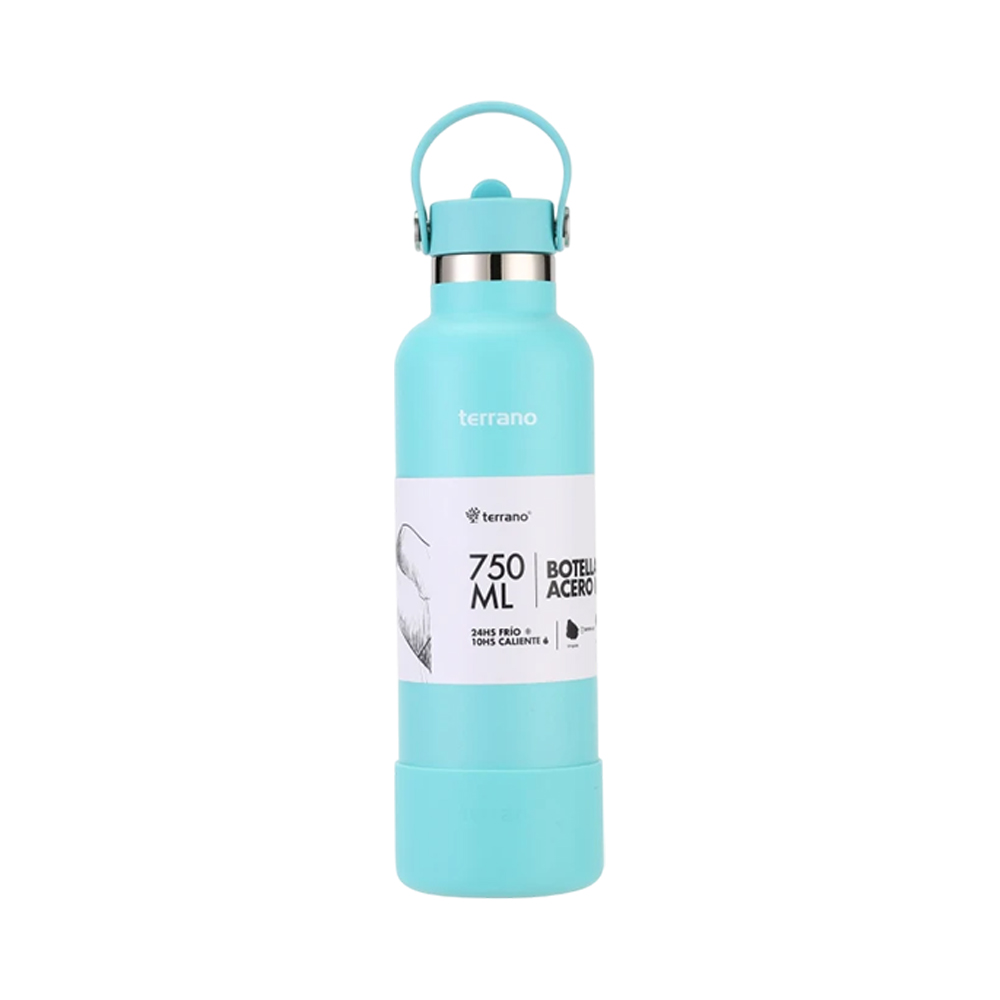 Garrafa Térmica Terrano Bota + Pico 750ML Azul Céu