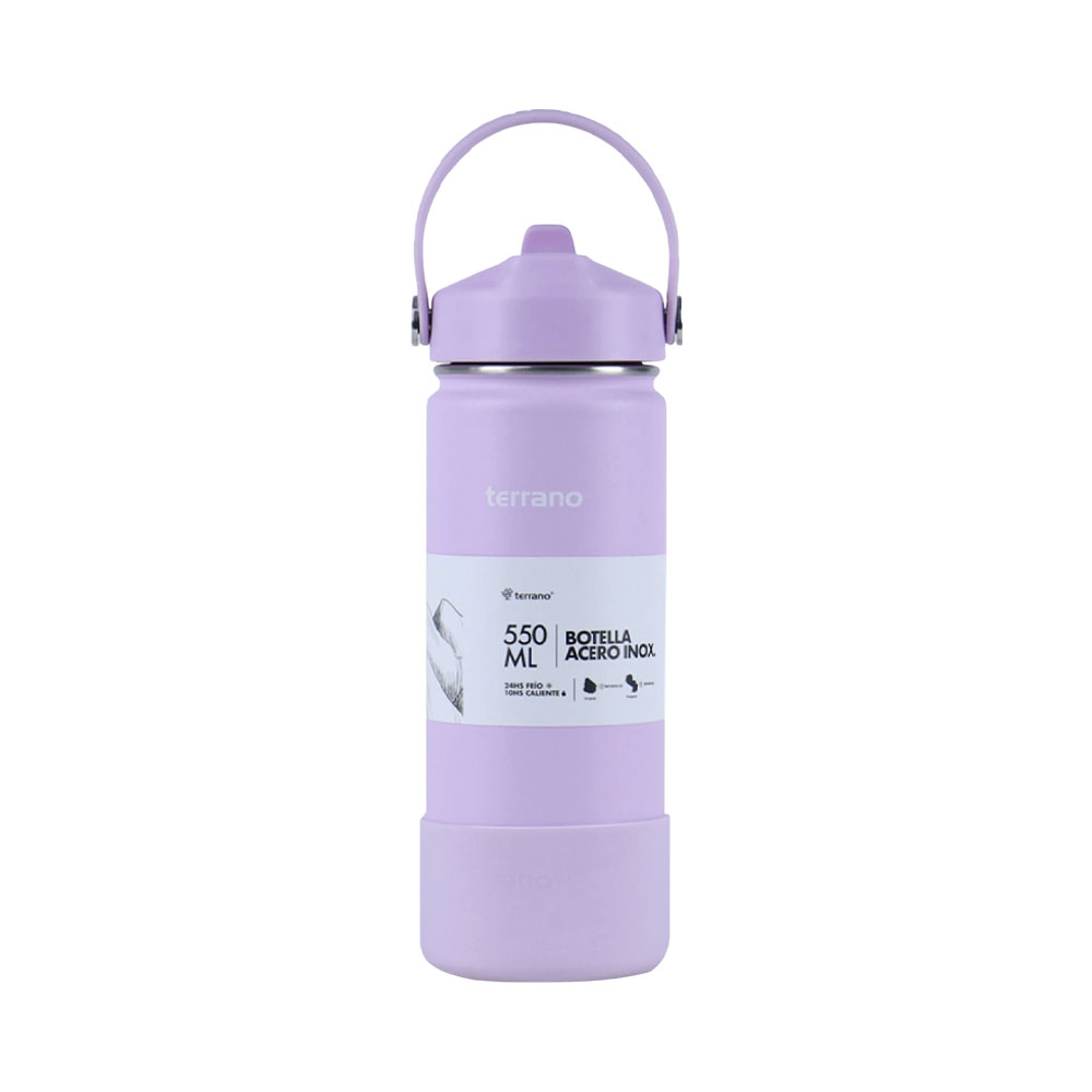Garrafa Hydrate Terrano Bota + Pico 550ML Lilás