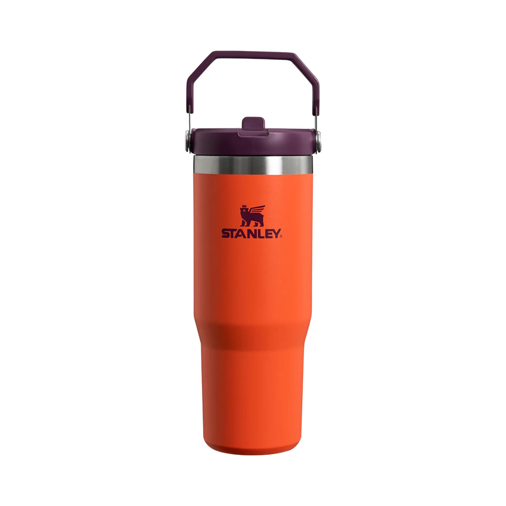 Garrafa Térmica Stanley Flip Straw Tumbler 887ML Tigerlily Plum