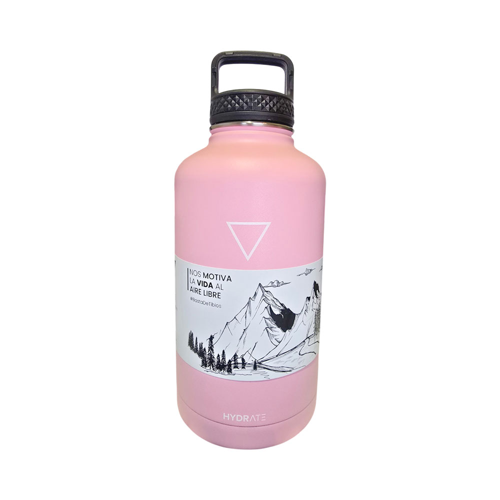 Garrafa Térmica Hydrate Growler 1,9L Rosa Pastel