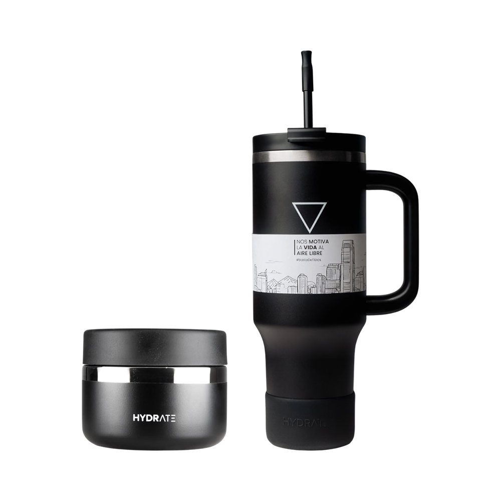Combo Hydrate Sunbeam 1L + Foodflask 355ML Preta