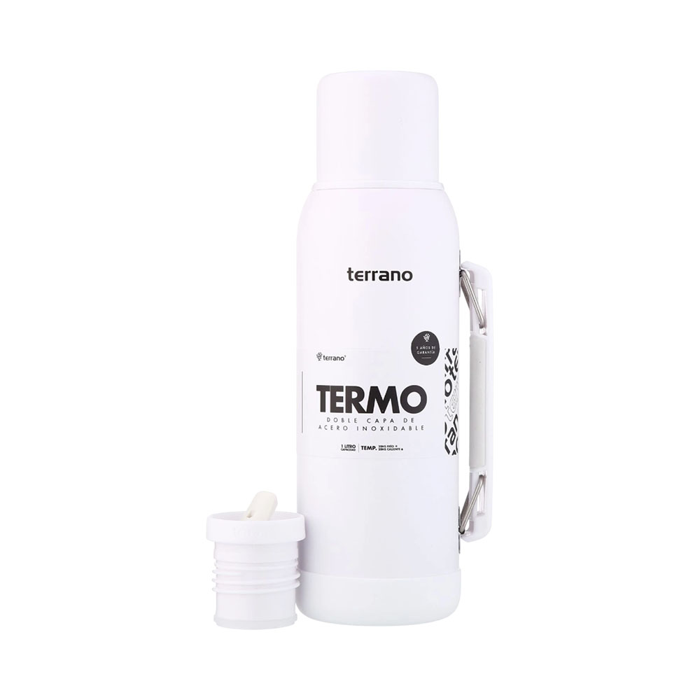 Garrafa Terrano + Base de Silicone 1L Branco