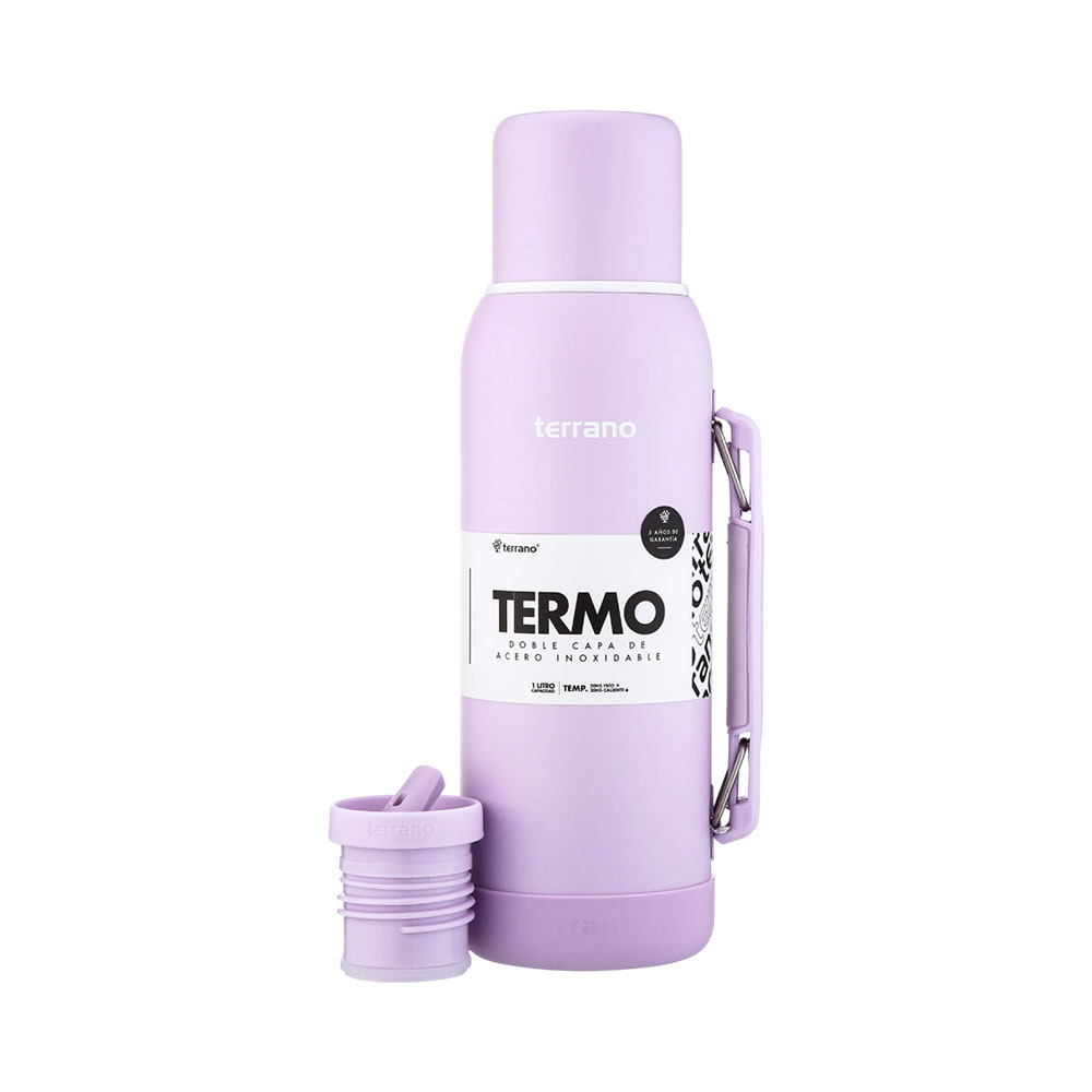 Garrafa Terrano + Base de Silicone 1L Lilá