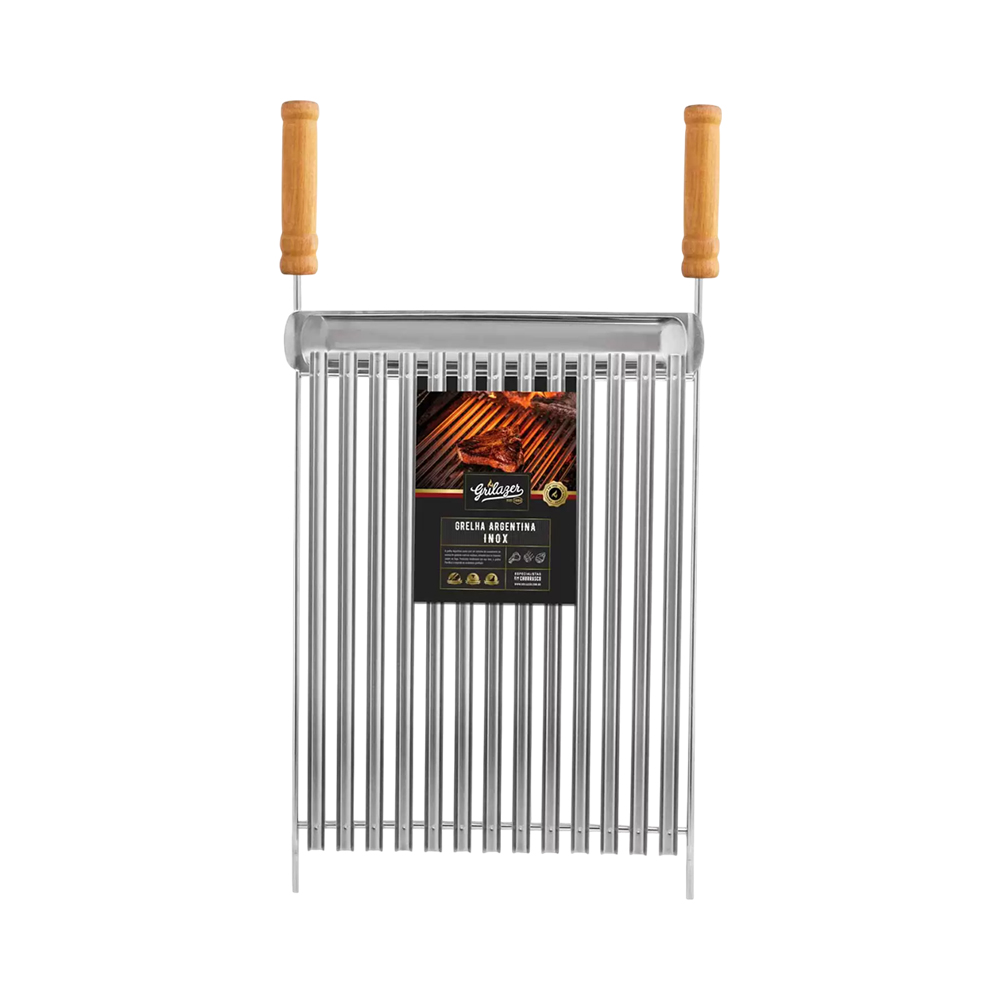 Grelha Standard Argentina Grilazer GR0101 Aço Inoxidável 40X40CM