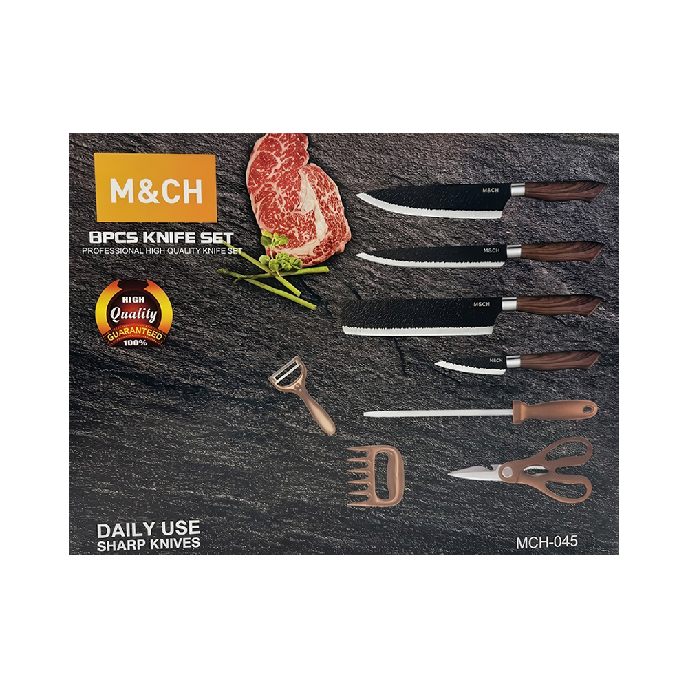 Kit para Churrasco Oriente M &amp; CH MCH-045 8 Peças
