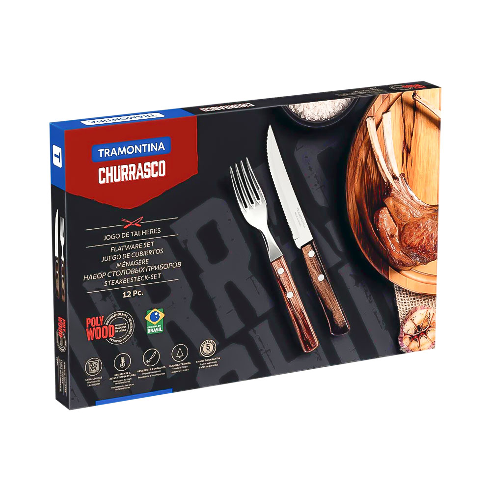 Kit de Garfo e Facas Tramontina Churrasco 21199/903 12 Peças