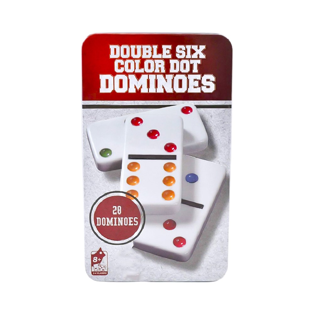 Jogo de Mesa Milan DM-45101 Dominó Double Six Color Dot