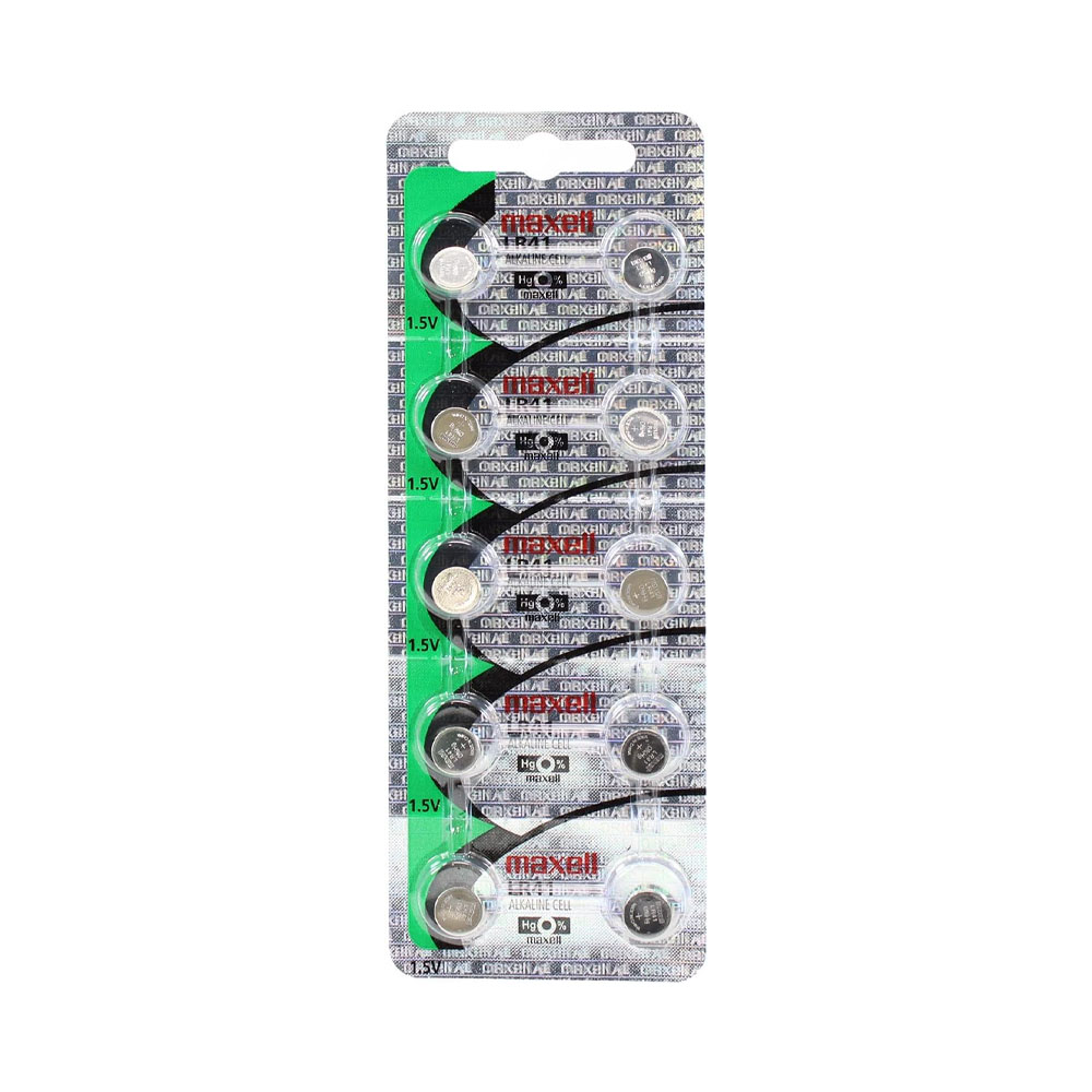 Pila Botón Maxell LR41 de 1,5V 10 Unidades