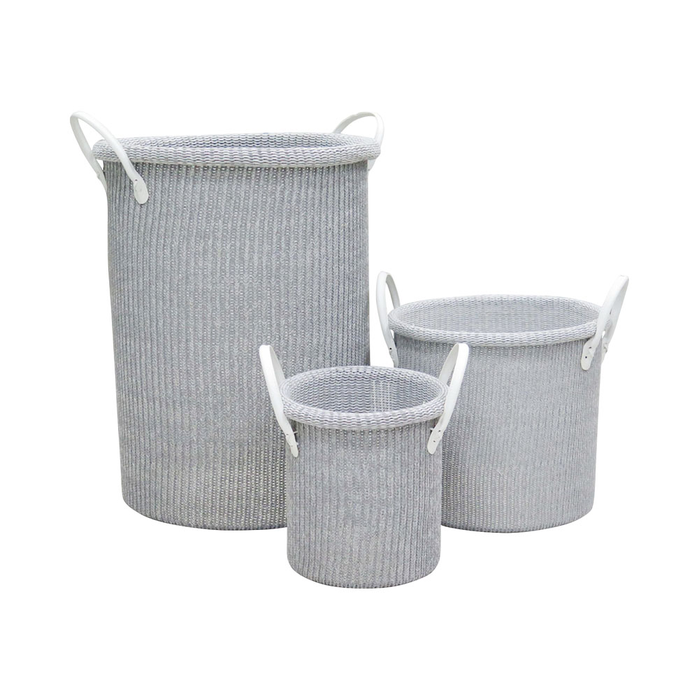 Conjunto de Cestas Concepts 085-901864 Cinza 3 Peças