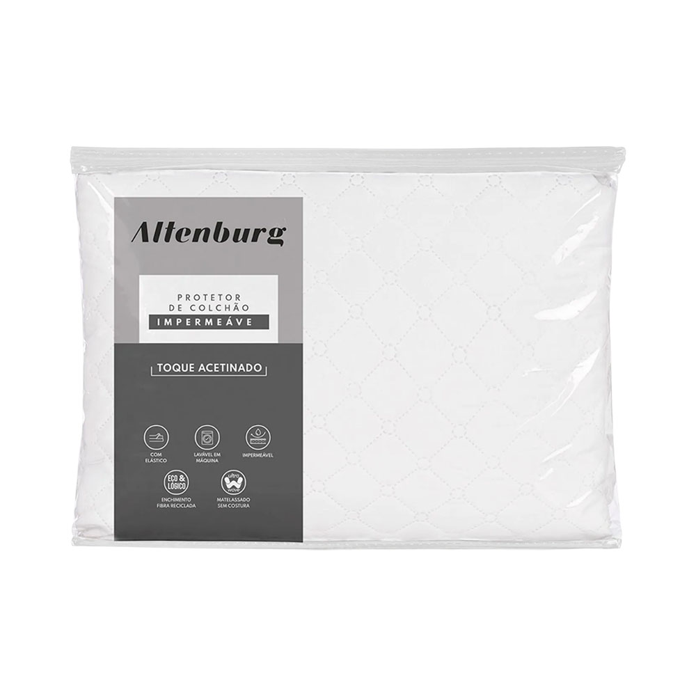 Protetor de Colchão Impermeável Altenburg Satin Touch Full Size Branco