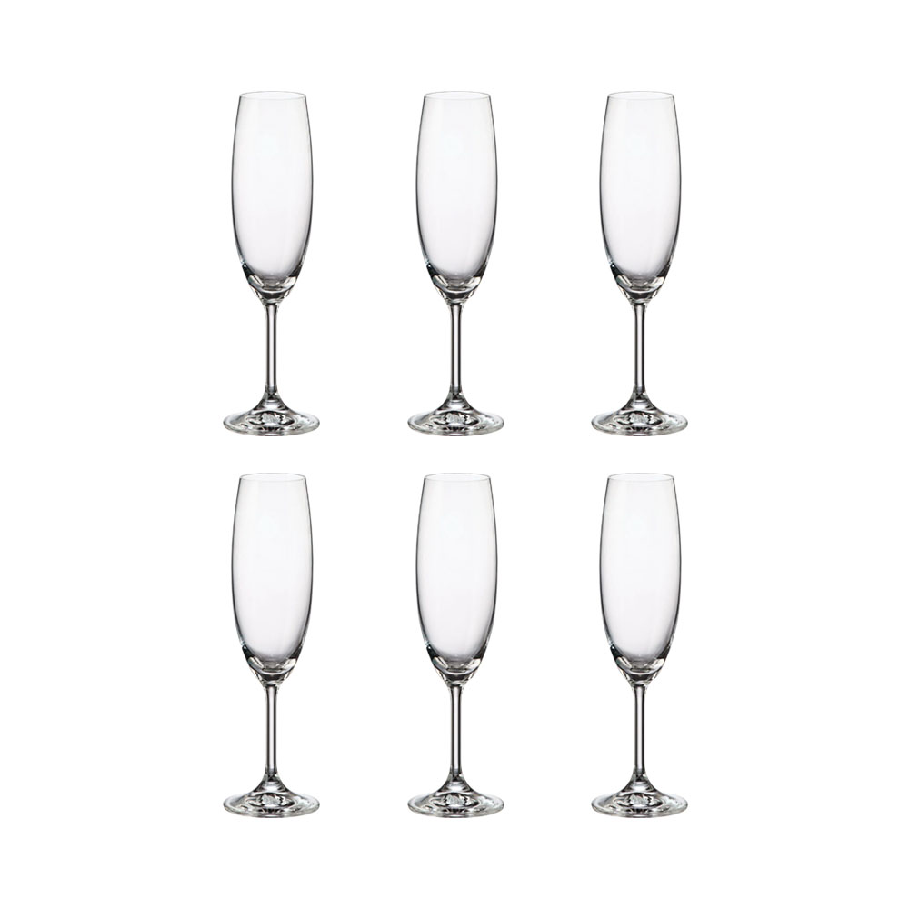 Conjunto de Taças para Champanhe Bruna 220ML 6 Peças