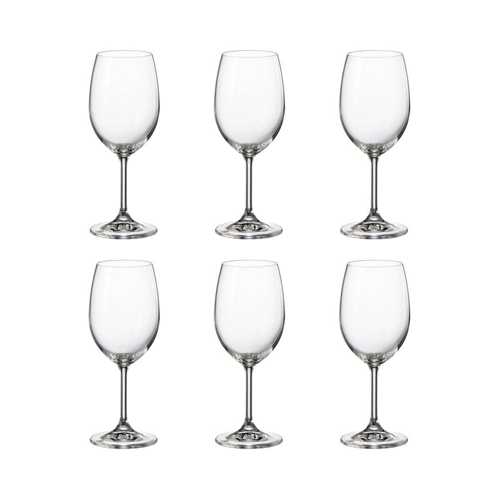 Conjunto de Taças para Vinho Bohemia Martina 350ML 6 Peças