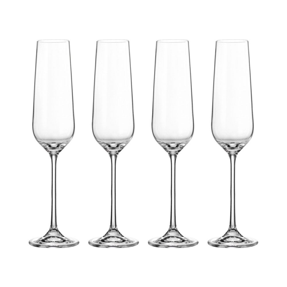 Conjunto de Taças para Champanhe Bohemia Globo 210ML 4 Peças