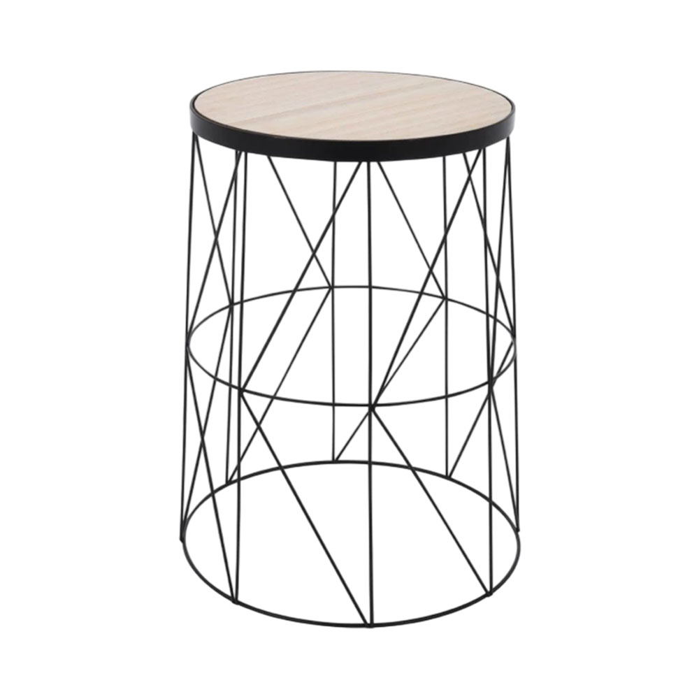 Mesa Auxiliar Kpm 029666 37 CM Preto