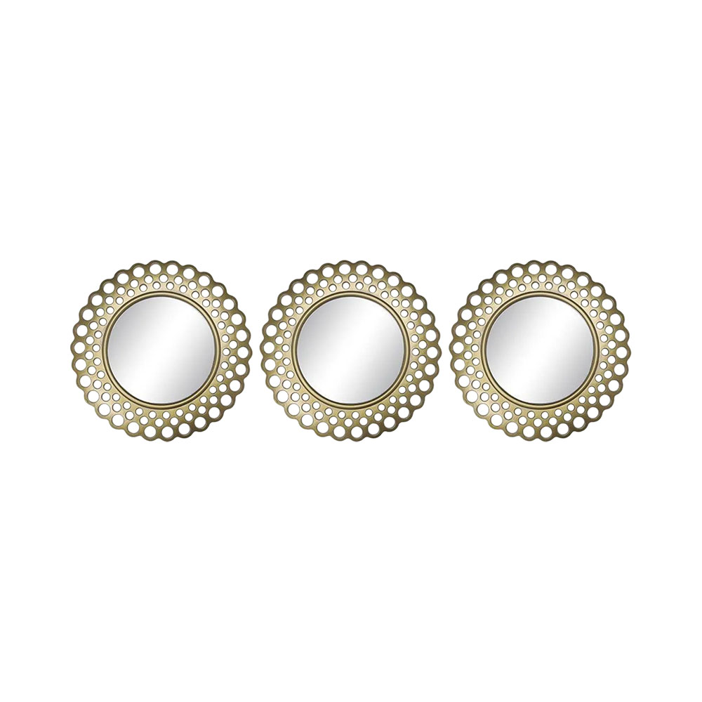 Conjunto de Espelhos Concepts 531-72375 25 X 25 X 2 CM Dourado 3 Peças