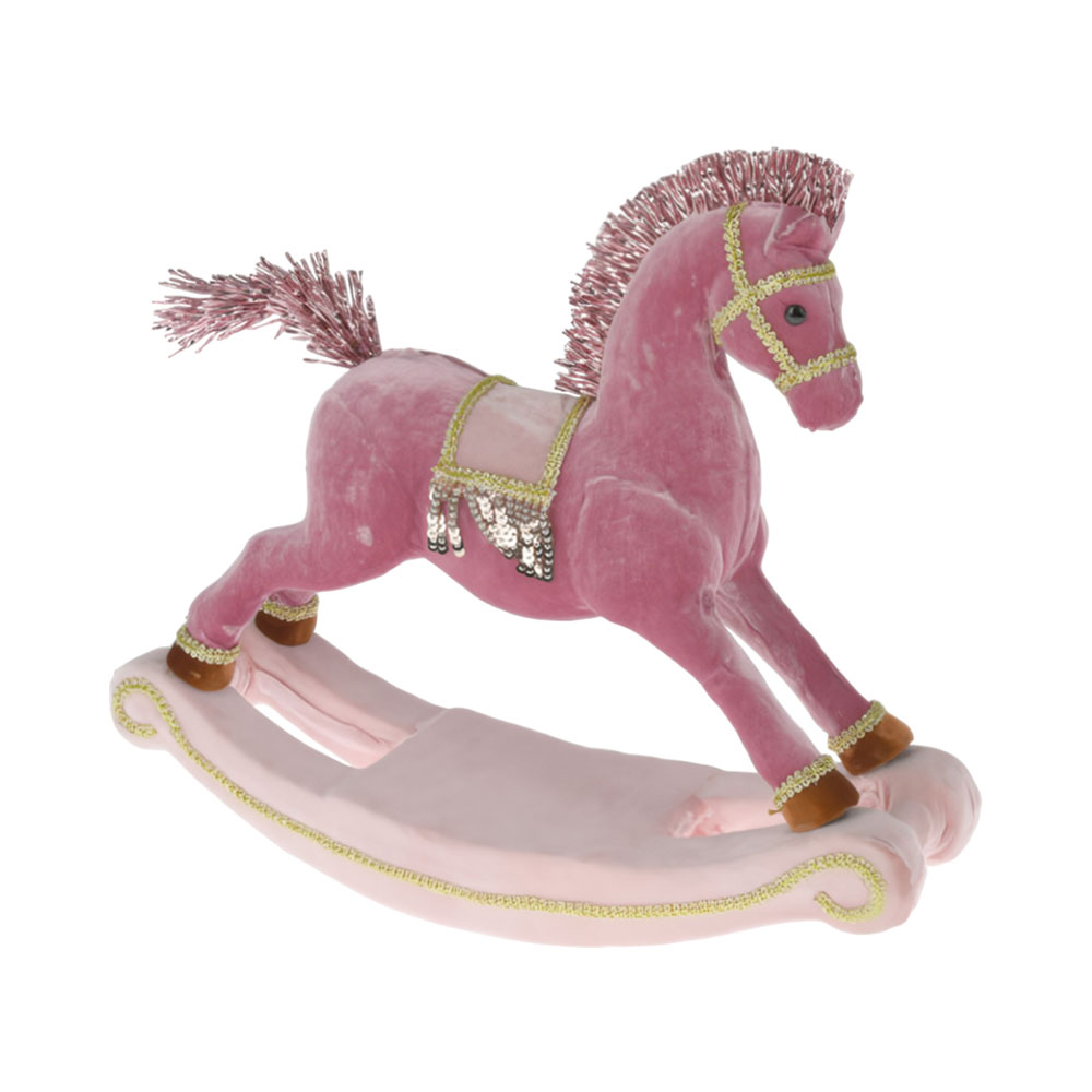 Cavalo Decorativo Kpm 017185 35 CM Rosa Sortido