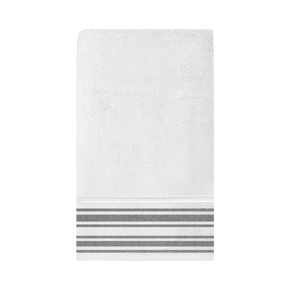 Toalla de Baño Soho Retreat Stripes Collection TO1600RETSGRA 90 X 150 CM Blanco - Grafito