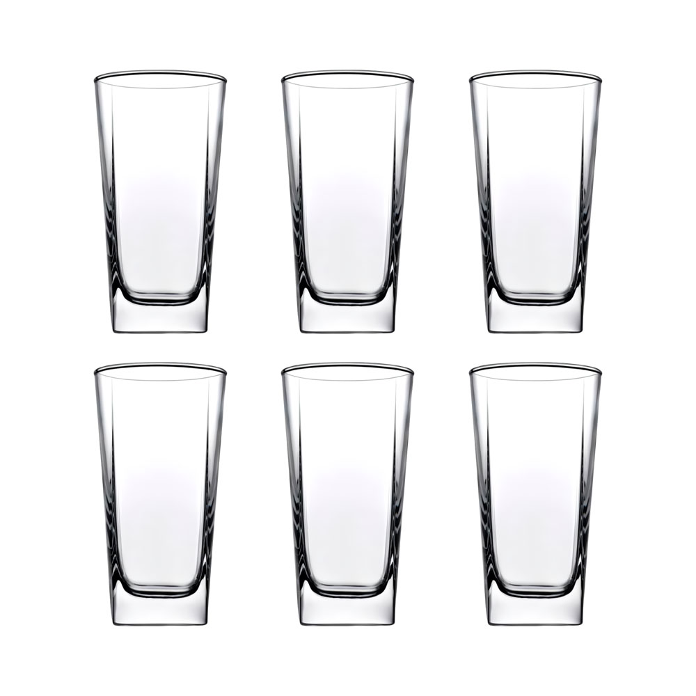 Conjunto de Copos Pasabahce Carre 41300 305ML 6 Peças