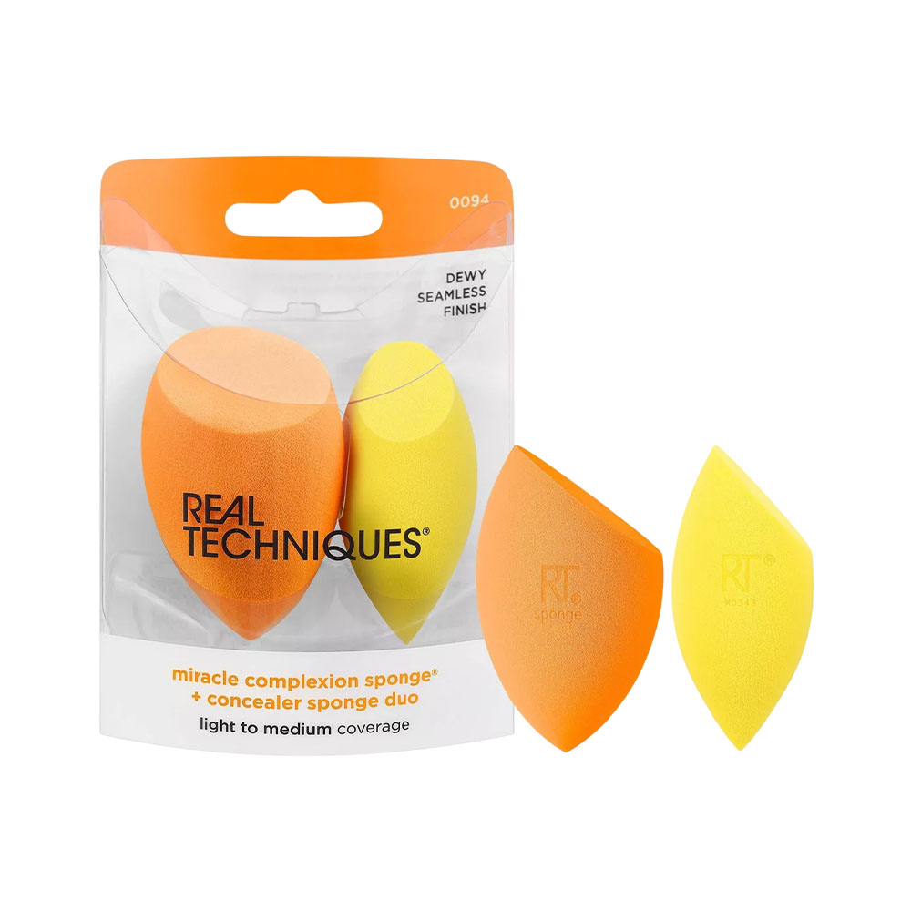 Set Real Techniques Miracle Complexion Sponge + Concealer Sponge Duo 2 Peças