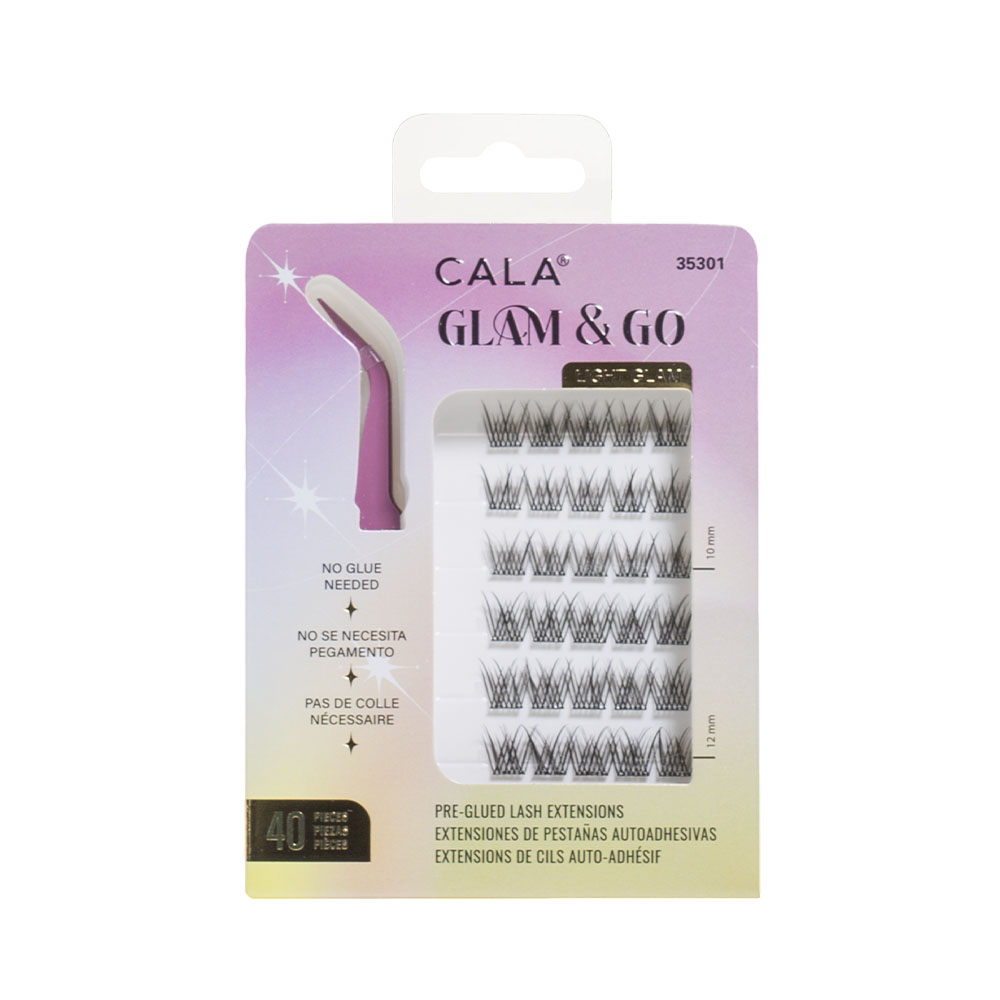 Cílios Postiços Cala Glam &amp; GO Light Glam Pre-glued 40 Clusters