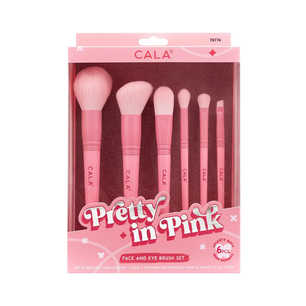 Kit de Pincéis Cala Pretty IN Pink 6 Peças