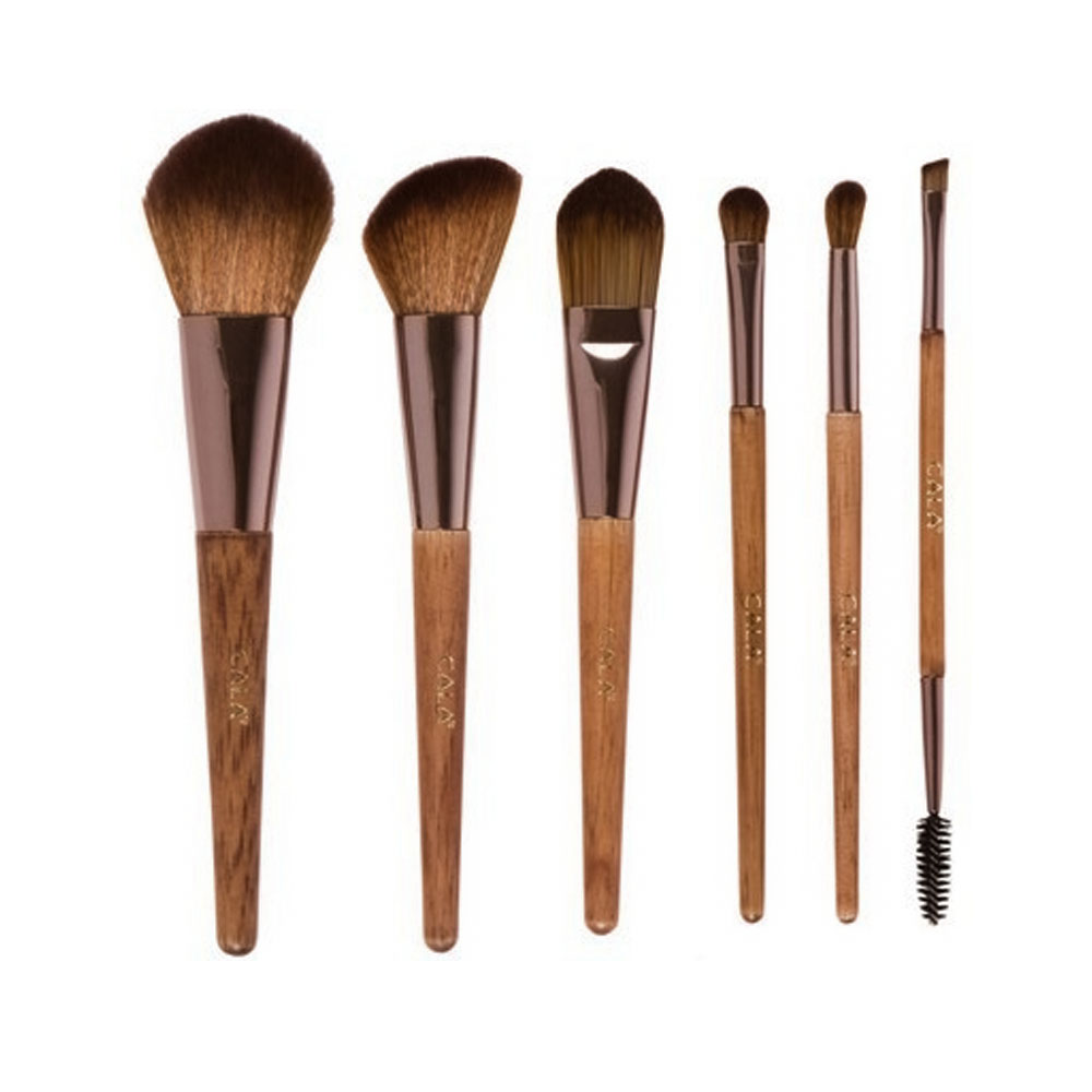 Conjunto de Brochas Cala Deluxe Face And Eye 6 Peças