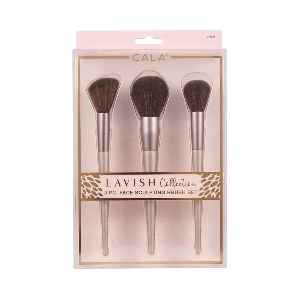 Kit de Pincéis Cala Lavish Face Sculpting 3 Peças