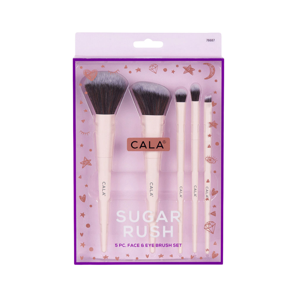 Kit de Pincéis Cala Sugar Rush 5 Peças