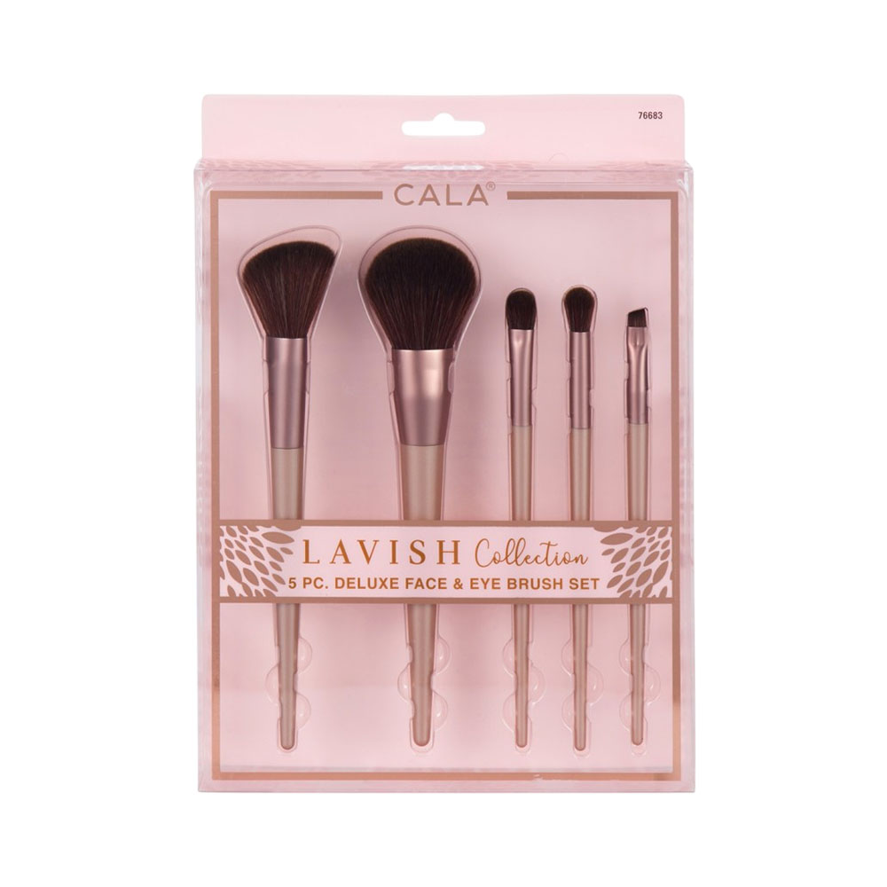 Kit de Pincéis Cala Lavish Deluxe Face 5 Peças