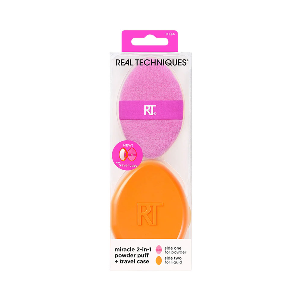 Esponja Real Techniques Miracle 2-IN-1 Powder + Travel Case
