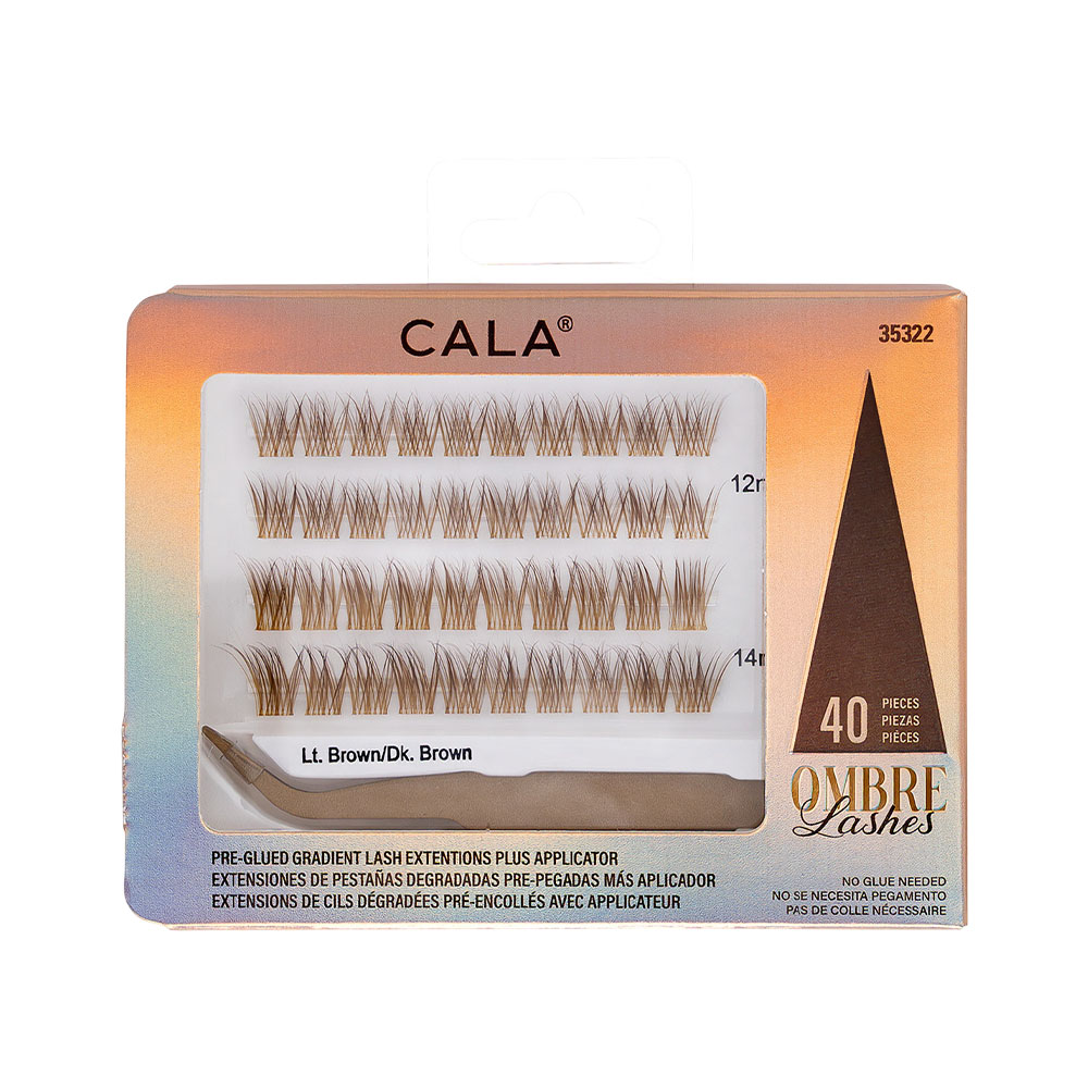 Cílios Postiços Cala Ombre Lashes Light Brown/dark Brow 40 Clusters