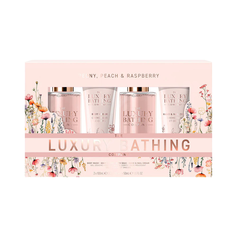 Set Cole Beauty The Luxury Bathing Company Peony, Peach &amp; Raspberry 4 Peças