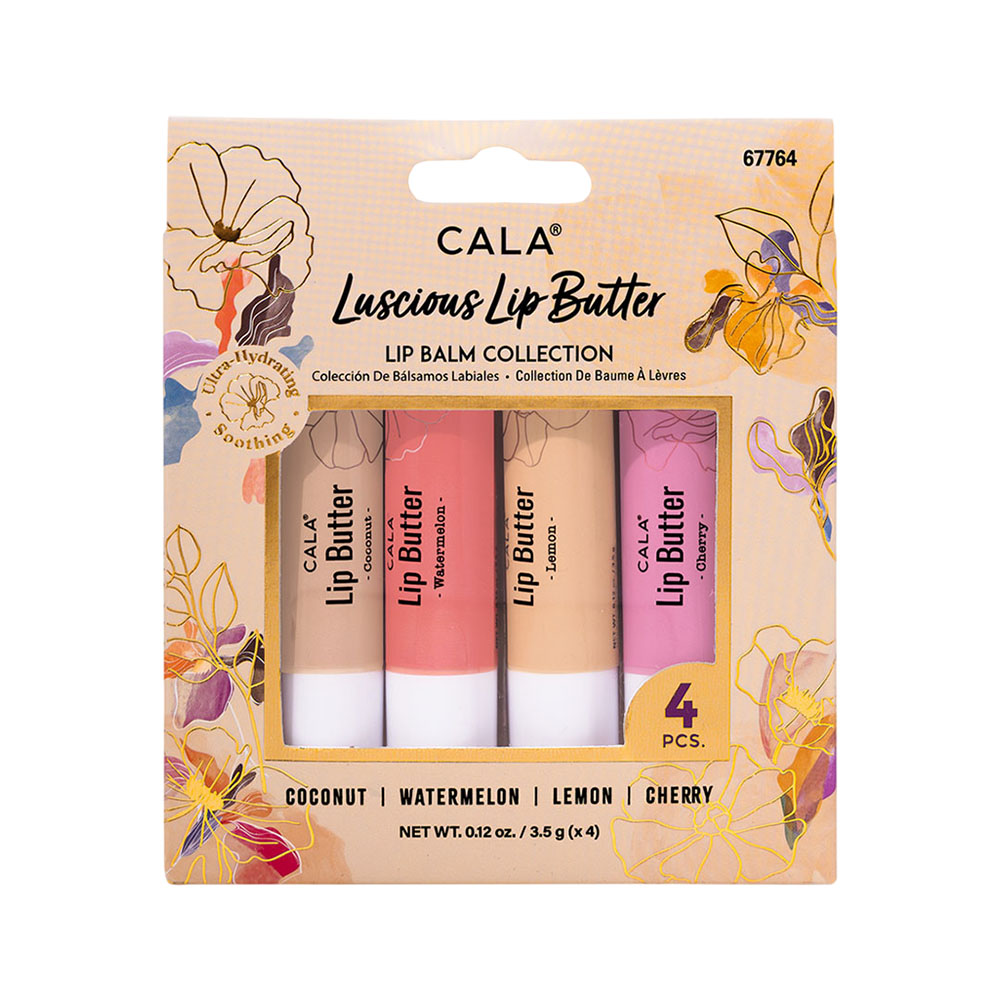 Set de Cosméticos Cala Luscious Lip Butter Lip Balm 4 Peças