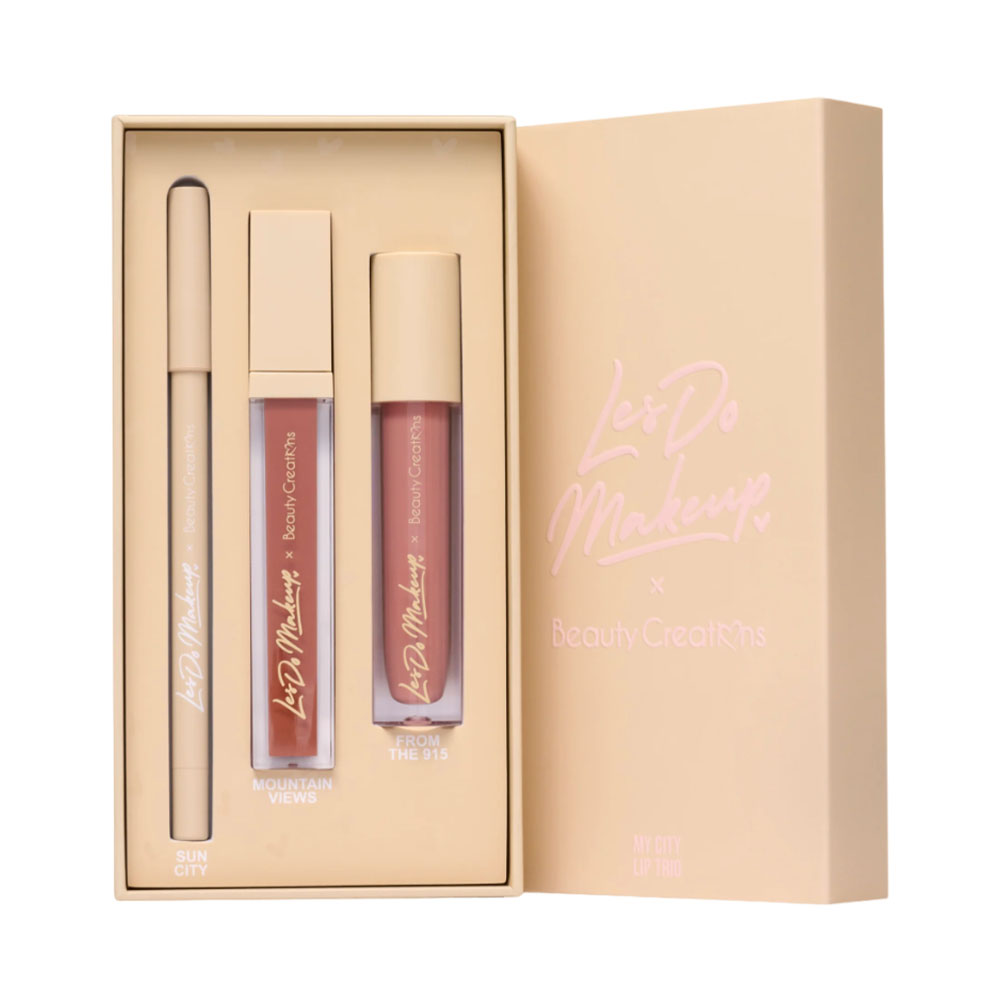 Kit Batom Beauty Creations Lip Trio MY City 3 Peças