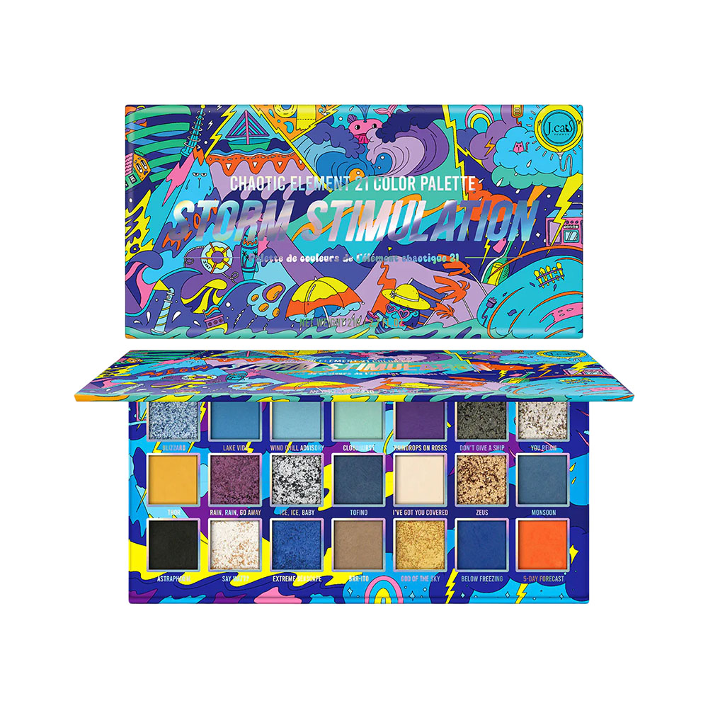 Paleta de Sombras J.cat Chaotic Element 21 Color CEP103 Storm Stimulation 25GR