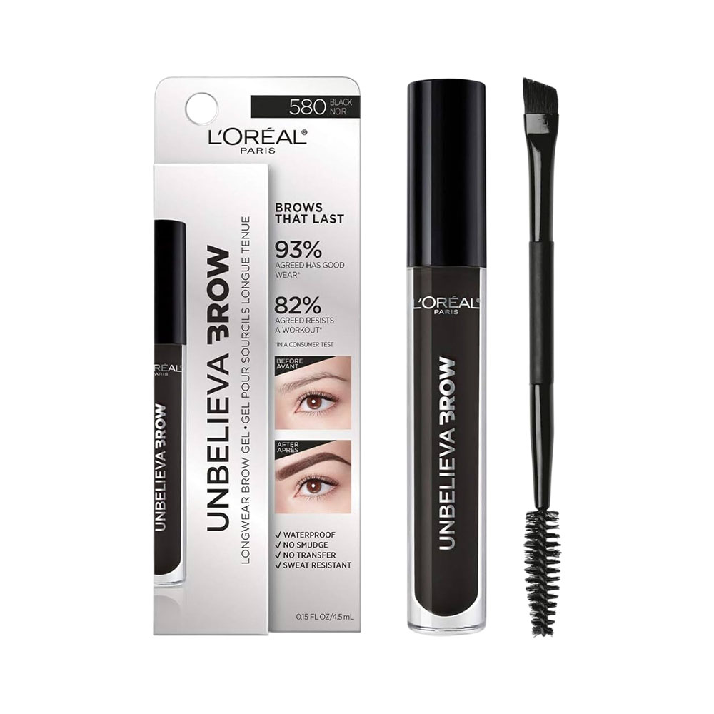 Gel de Sobrancelhas L'oréal Unbelieva Brow Longwear 580 Black Noir 4,5ML