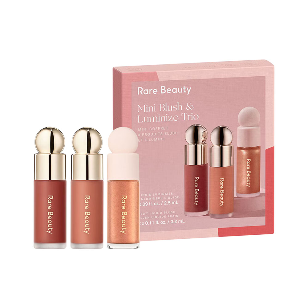 Set de Cosméticos Rare Beauty Mini Blush &amp; Luminizer Trio 3 Peças