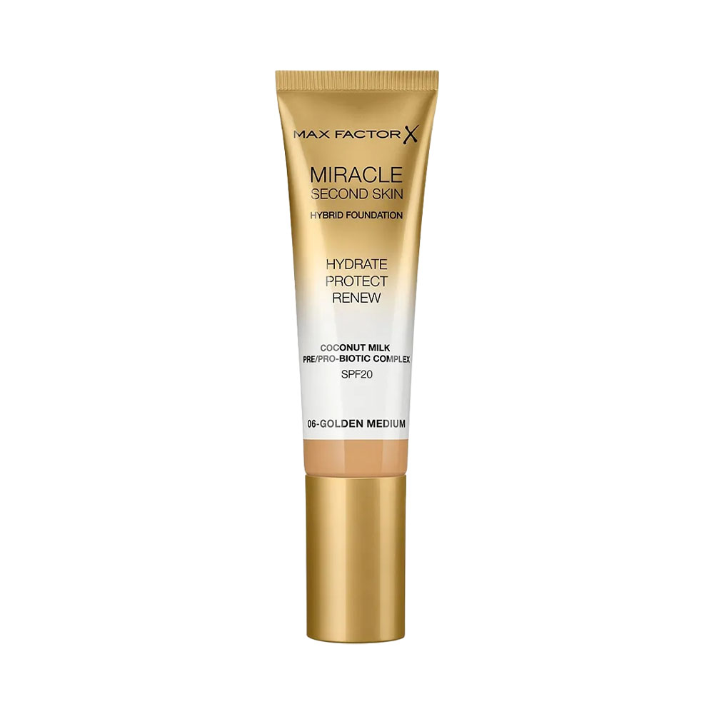 Base MAX Factor Miracle Touch Second Skin SPF20 06 Golden Medium 30ML