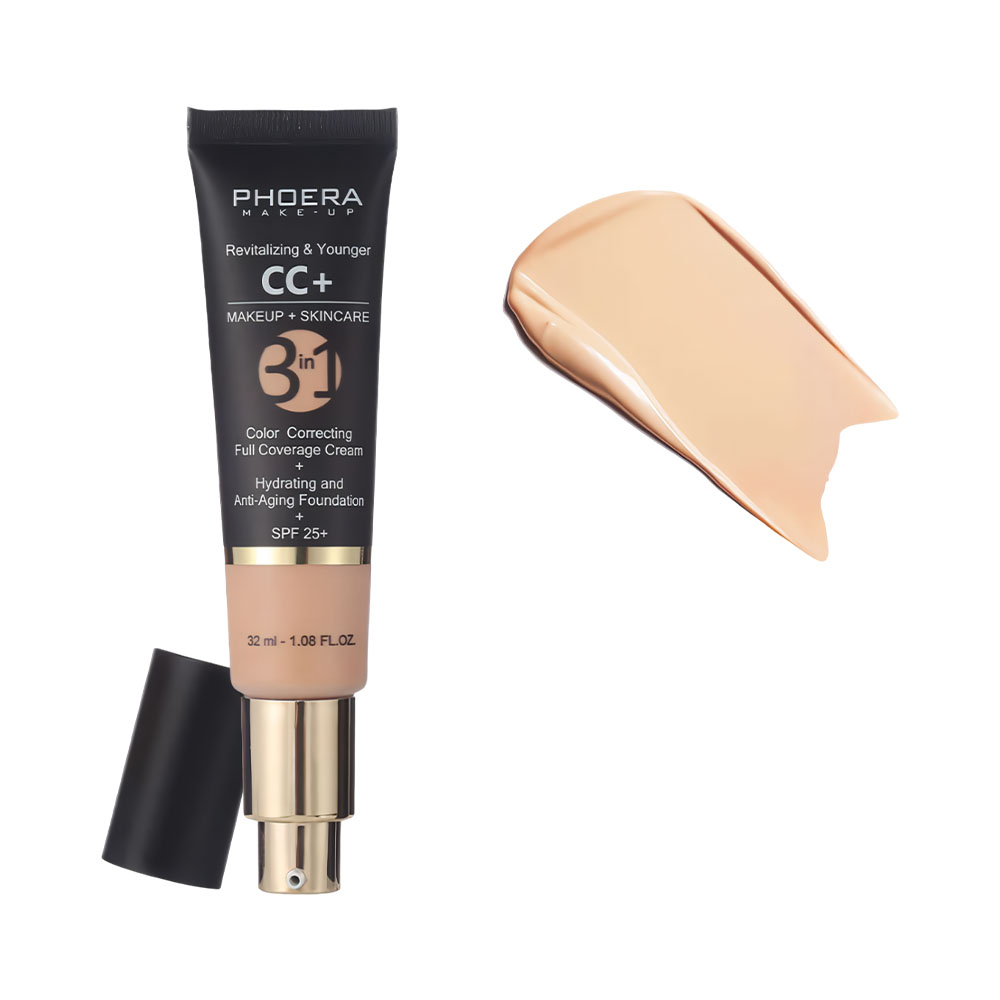 Base Phoera Revitalizing &amp; Younger Cc+ Cream 3IN1 Spf 25+ 120 Nude 32ML