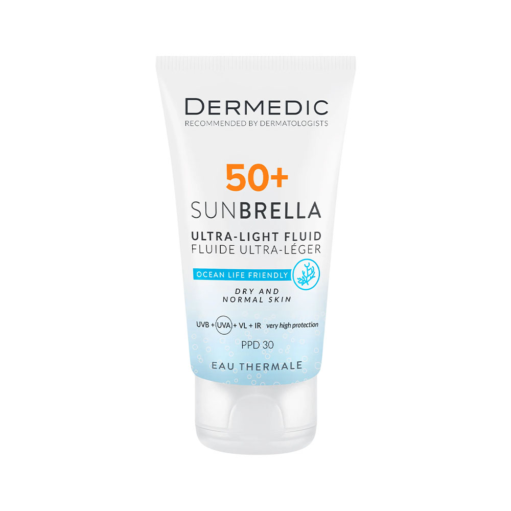 Protetor Solar Dermedic Sunbrella Ultra-light Fluid Dry And Normal Skin SPF50+ 50ML