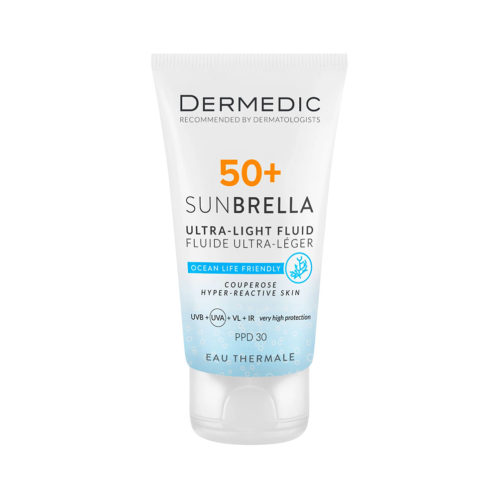 Protetor Solar Dermedic Sunbrella Ultra-light Fluid Couperose Hyper-reactive Skin SPF50+ 50ML