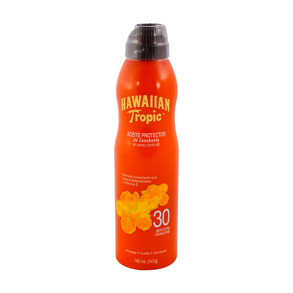 Bronceador Hawaiian Tropic Aceite de Zanahoria Spf30 180ml