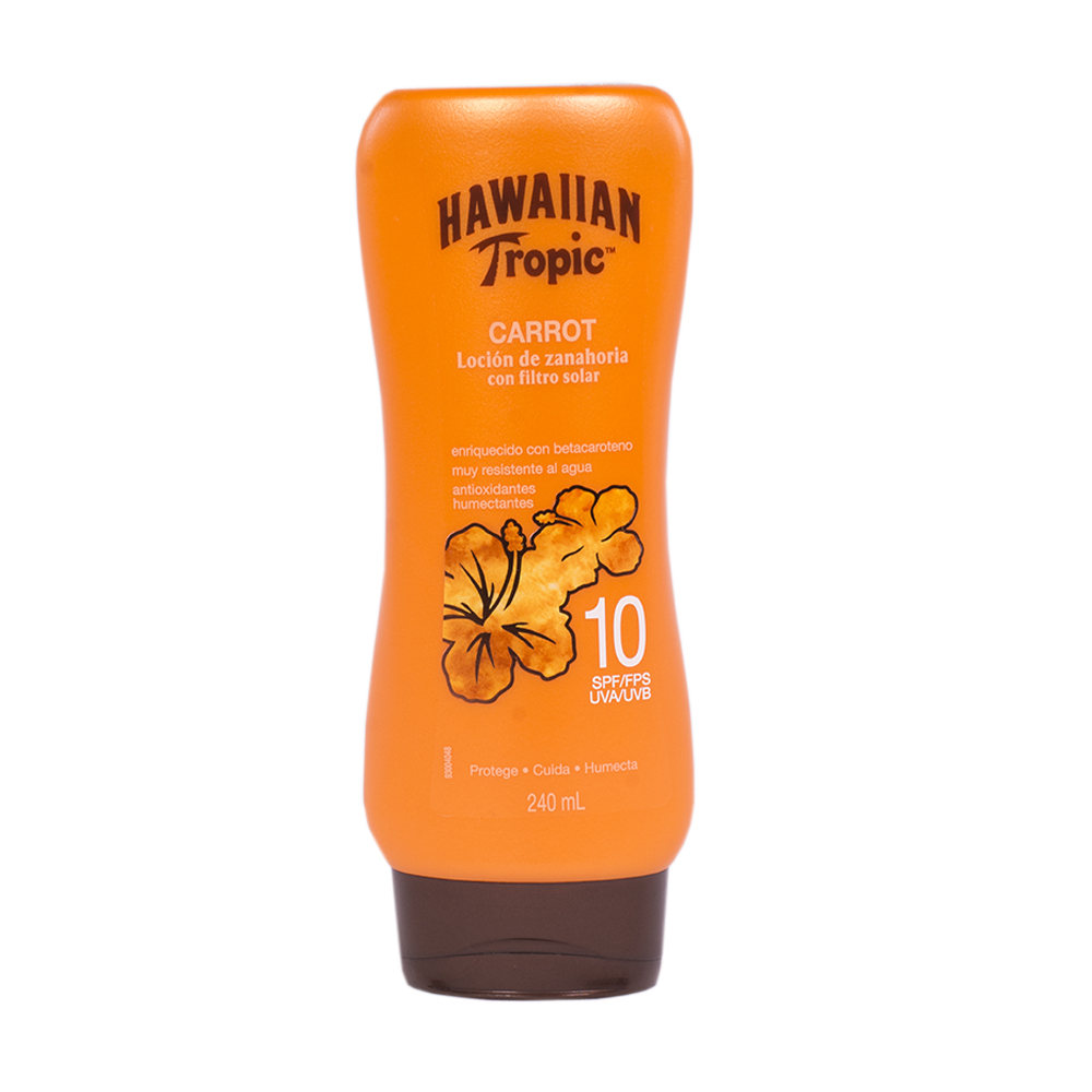 Bronceador Hawaiian Tropic Loción de Zanahoria Spf10 240ml