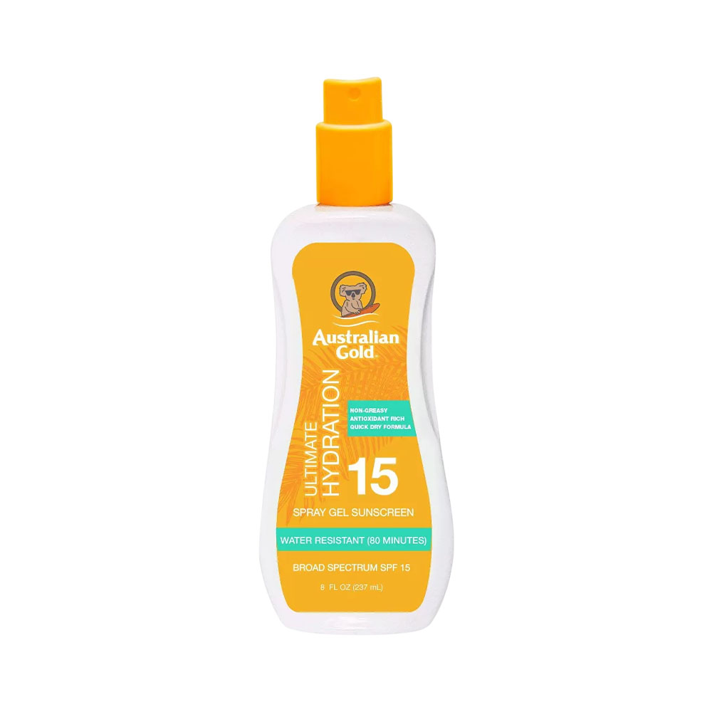 Protetor Solar Australian Gold Spray Gel Ultimate Hydration SPF15 237ML