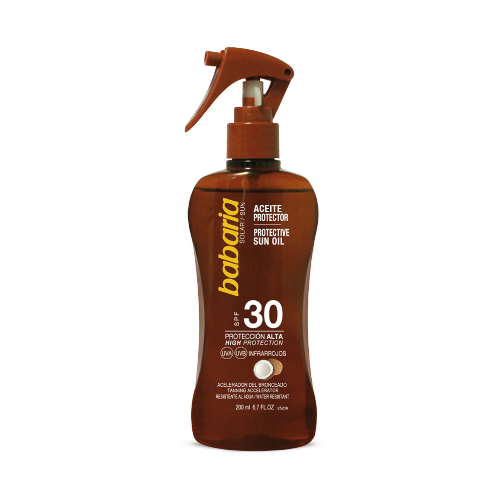 Babaria Óleo de Proteção Solar Resistente À Água SPF30 200ML
