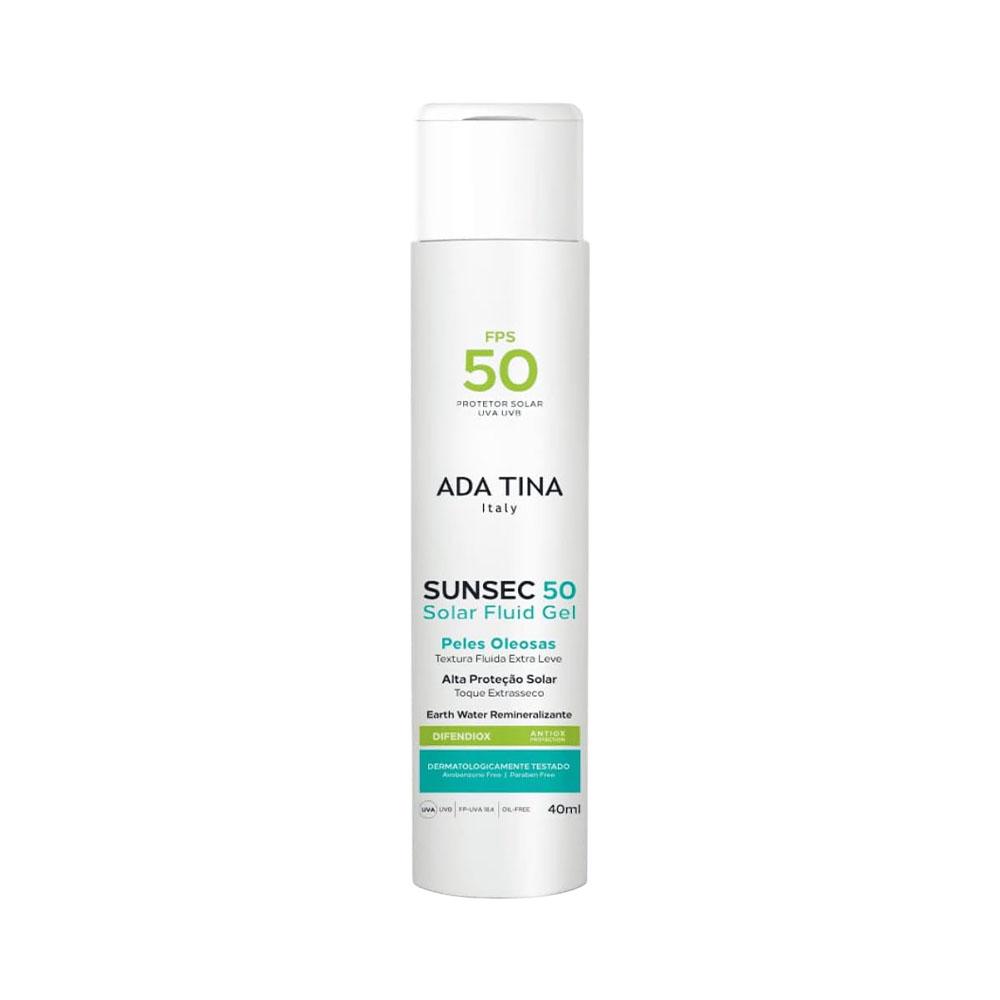 Protetor Solar Adatina Sunsec 50 Fluid Gel FPS50 Piel Oleosa 40ML