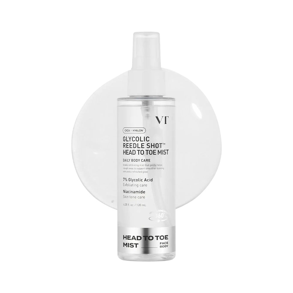 Mist VT Cosmetics Glycolic Reedle Shot Head TO Toe 120ML