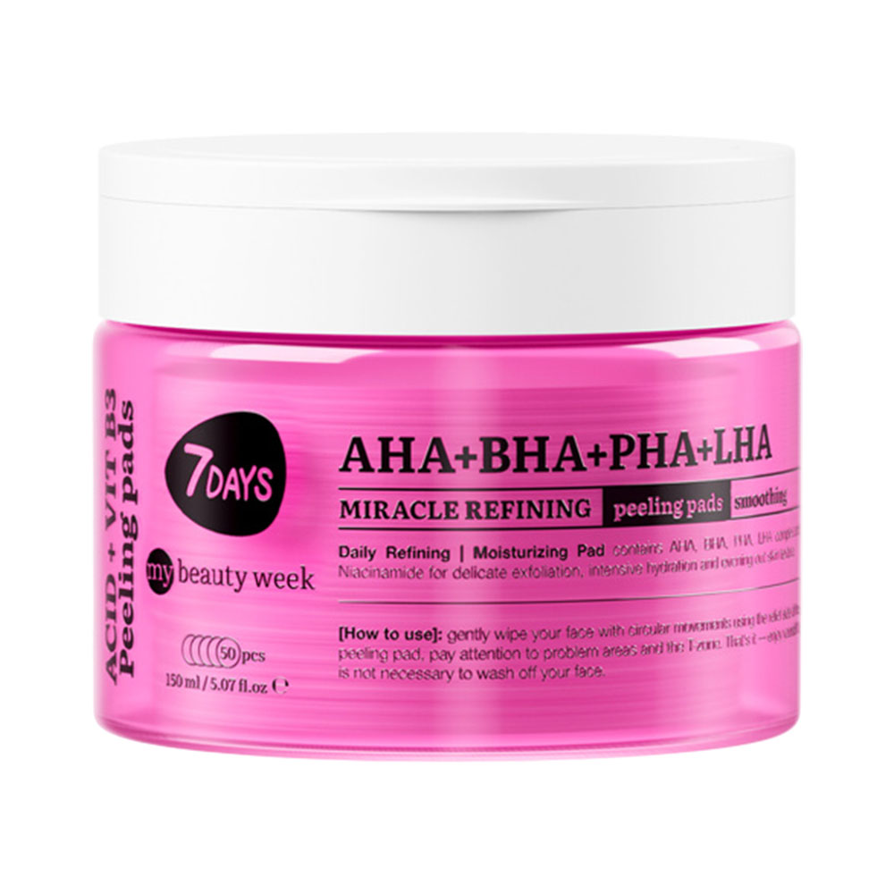 Pads 7DAYS Miracle Refining Peeling Aha+bha+pha+lha 50 Peças