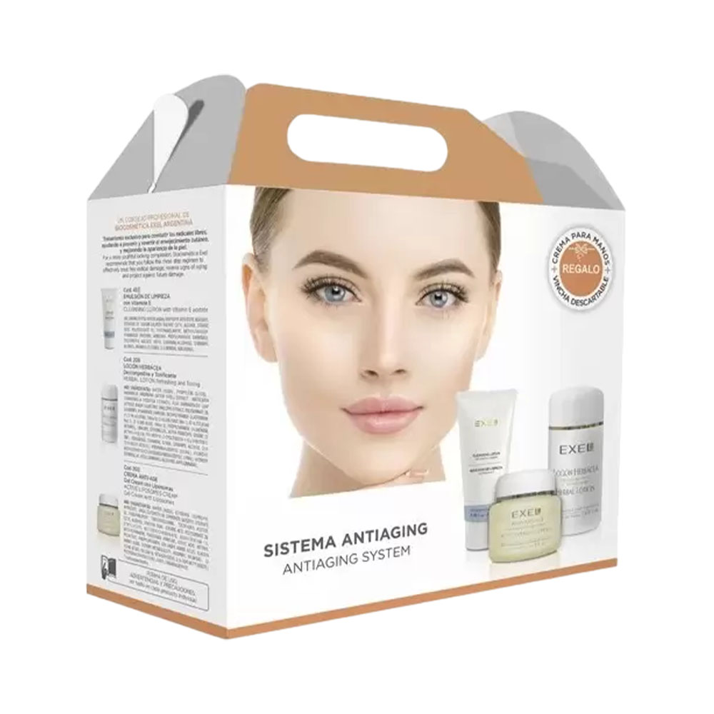 Set Cosméticos Exel Sistema Antienvelhecimento 3 Peças
